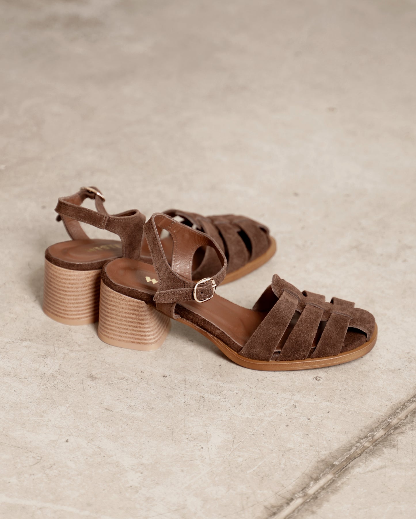 Siena Suede Block Heel Sandals