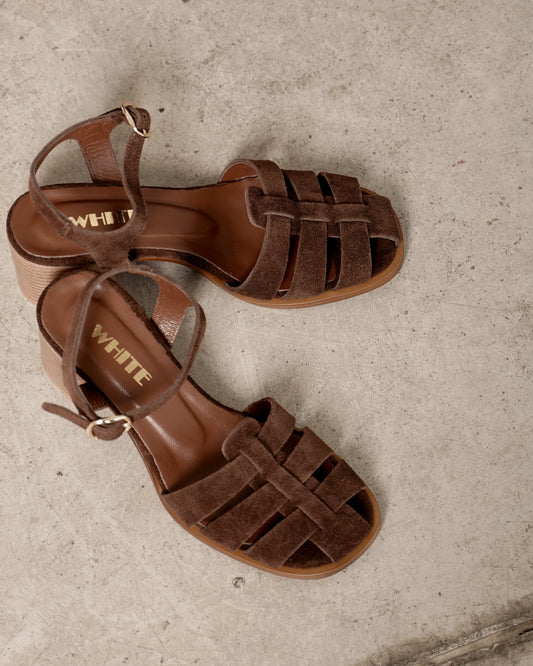 Siena Suede Block Heel Sandals