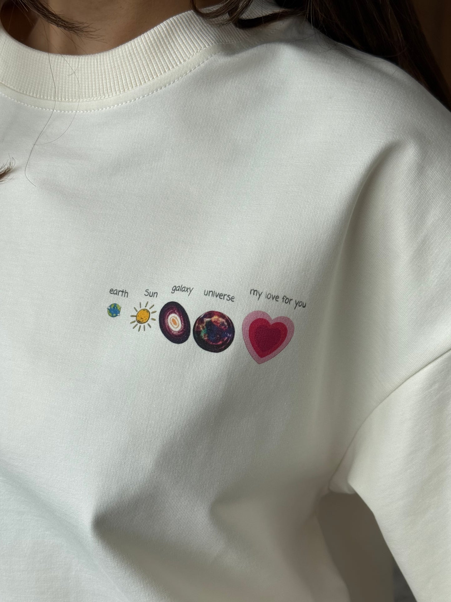 Oversized Cotton T-Shirt PLANETS