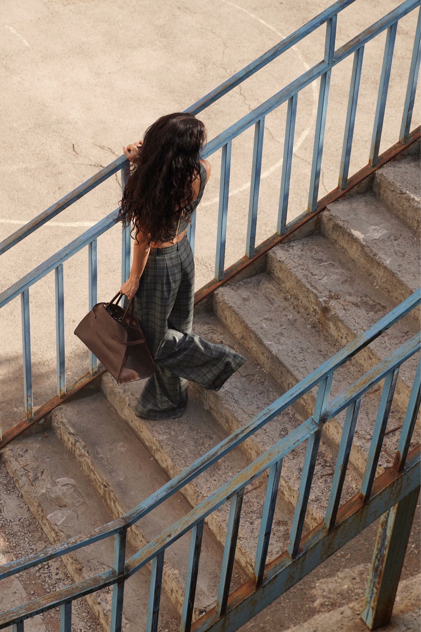 Plaid Wide-Leg Pants LONDON