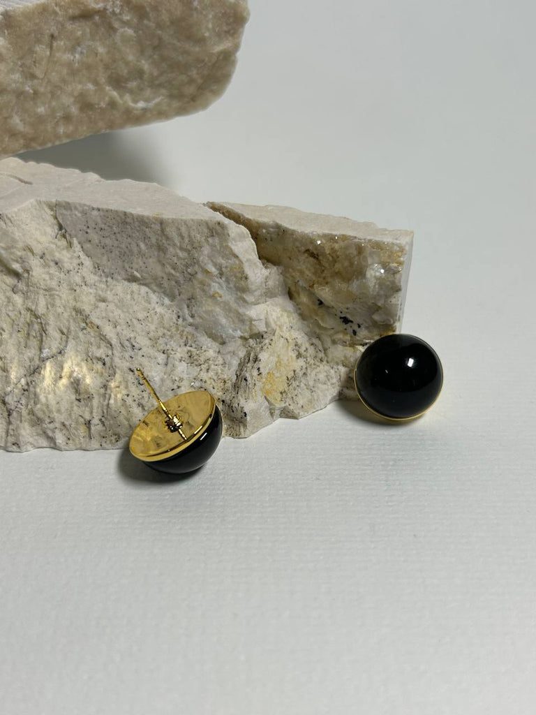 Black sphere earrings - White Store Armenia