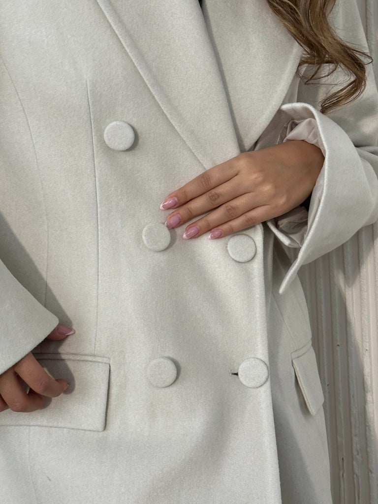 Classic buttoned coat - White Store Armenia