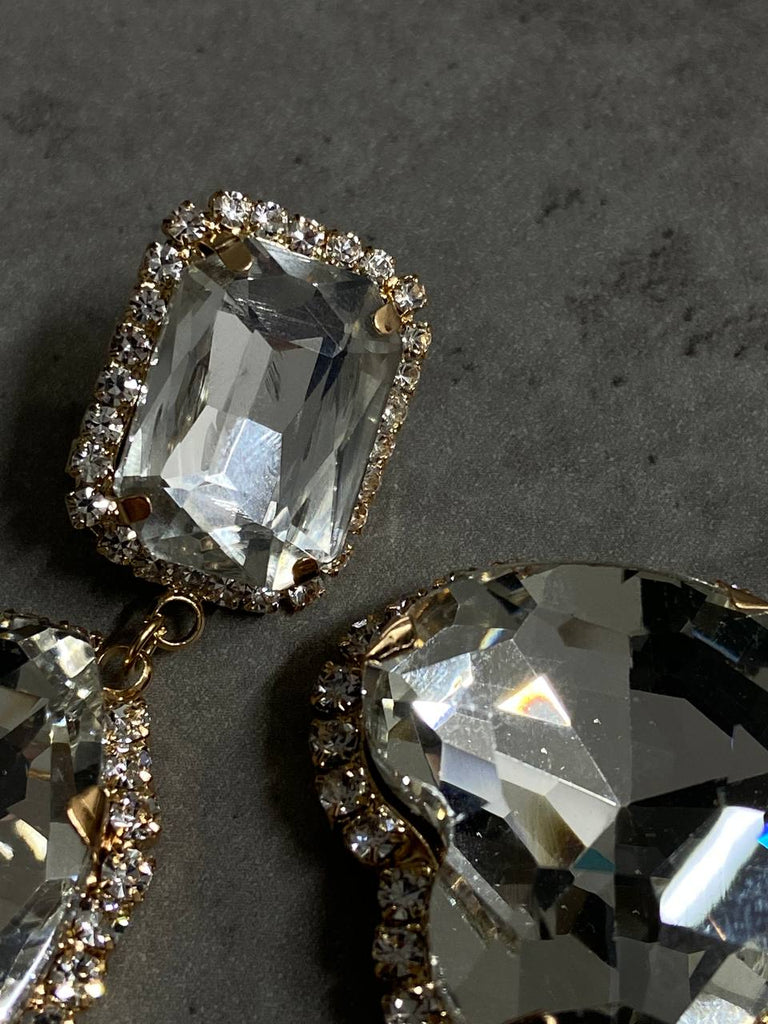 Diamond heart drop earrings - White Store Armenia