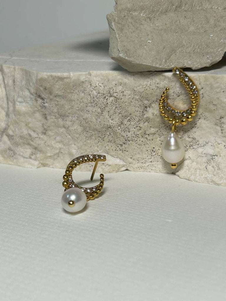 Double line earrings - White Store Armenia