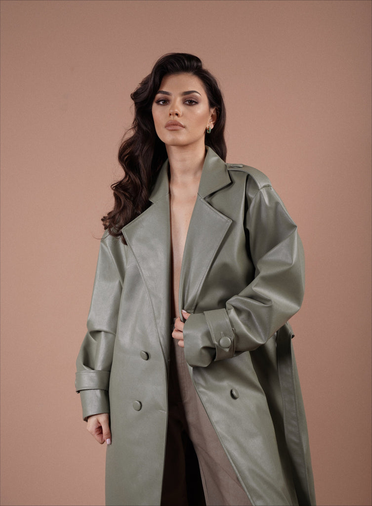 Leather trench coat - White Store Armenia