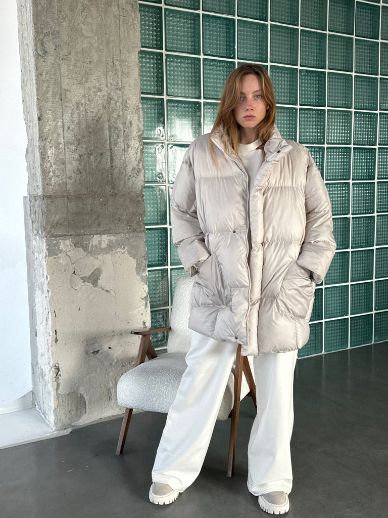 Quilted puffer coat - White Store Armenia