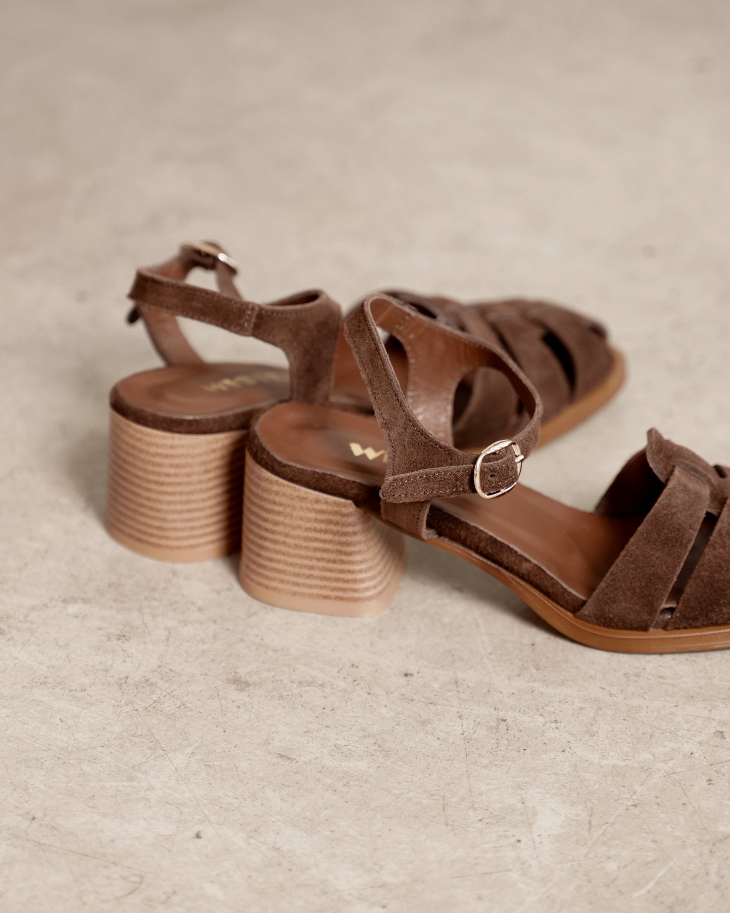 Siena Suede Block Heel Sandals