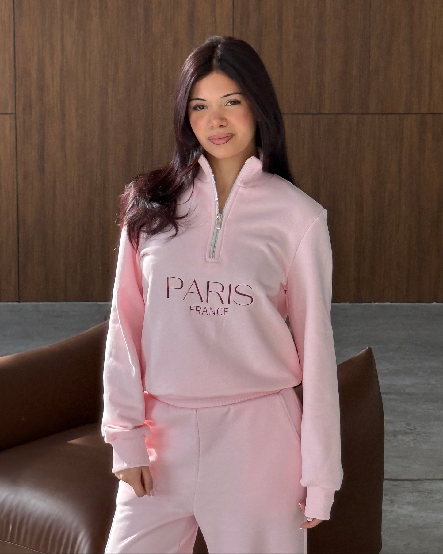 Paris sweatshirt half zip