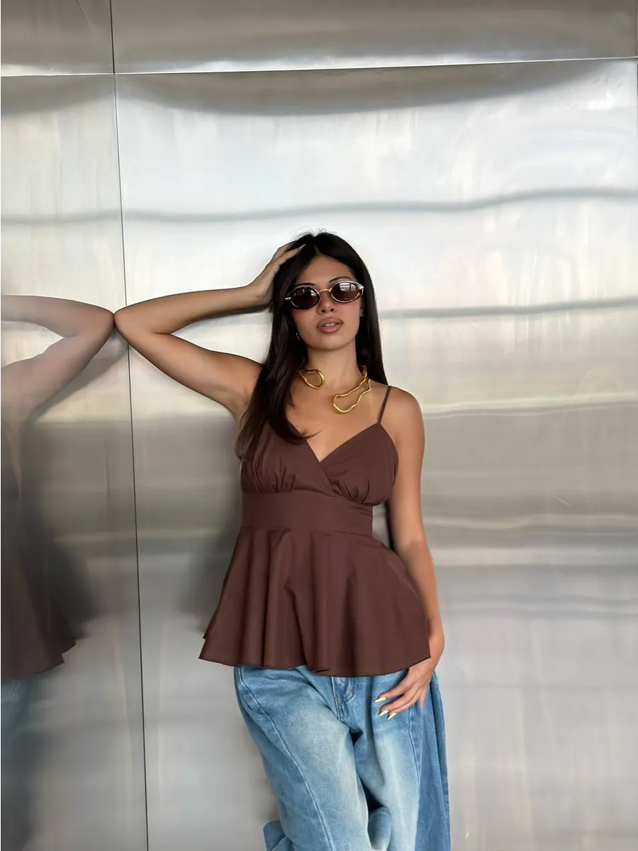 Muse Peplum Camisole Top