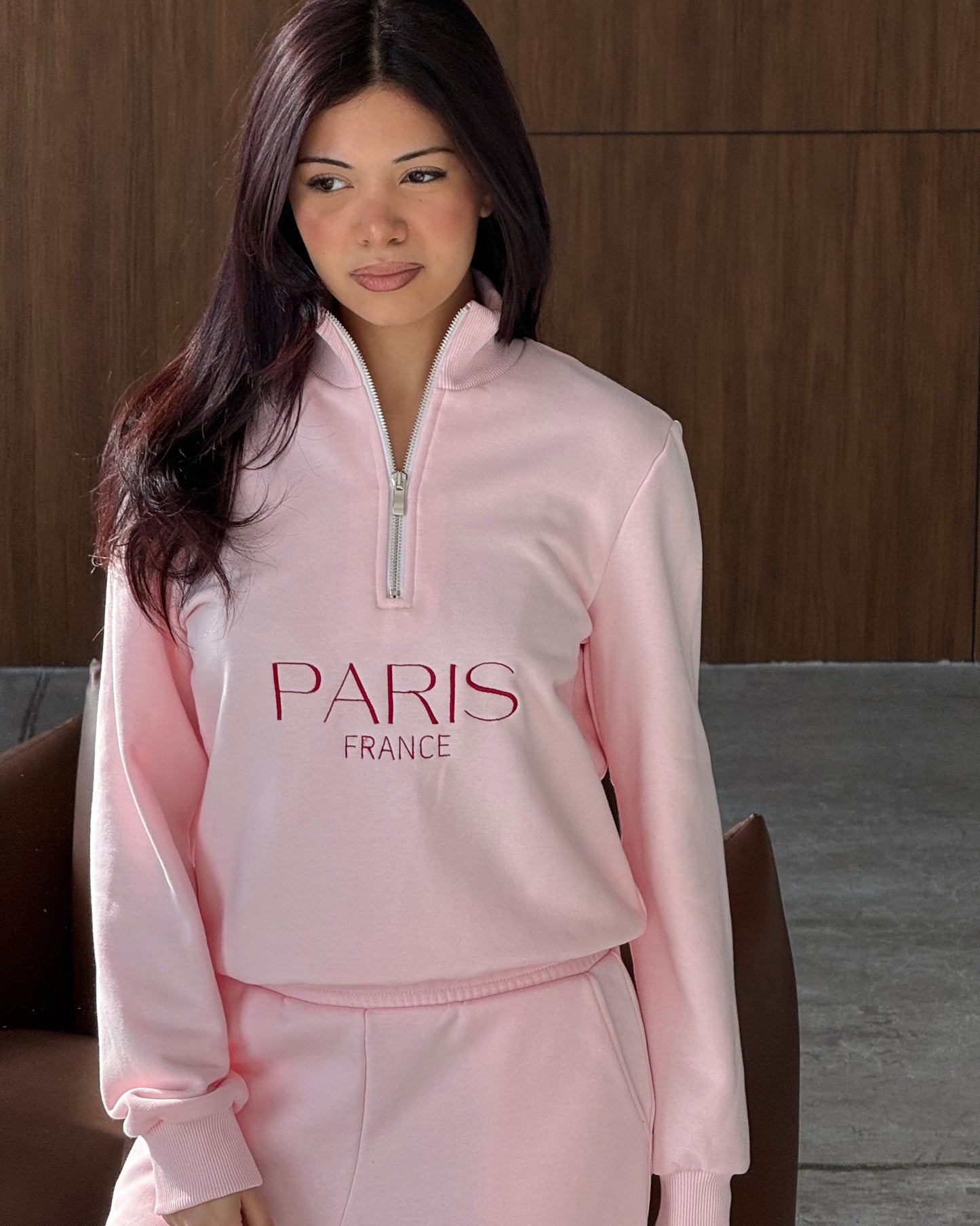Paris sweatshirt half zip