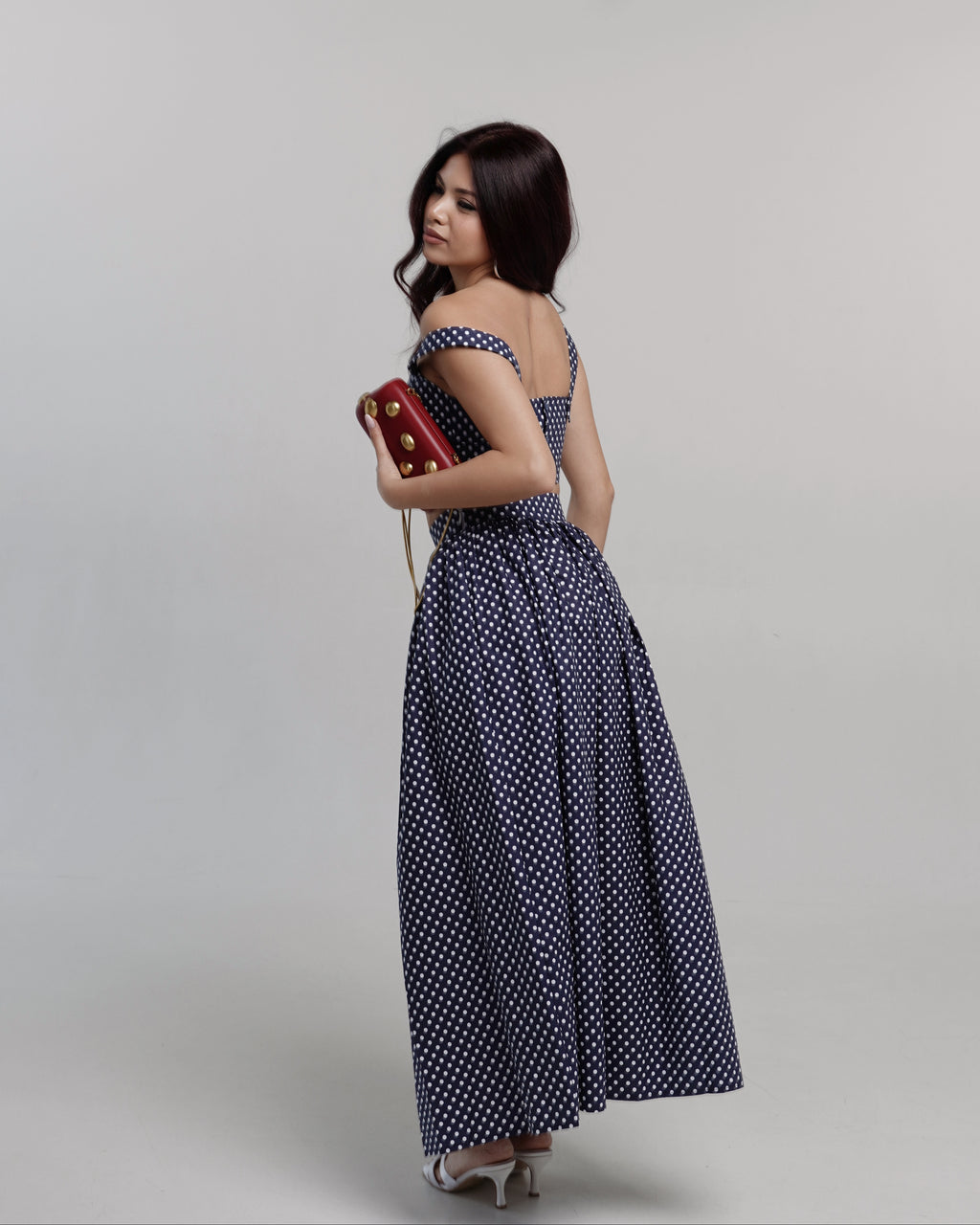 Dolce Polka Dot Maxi Skirt