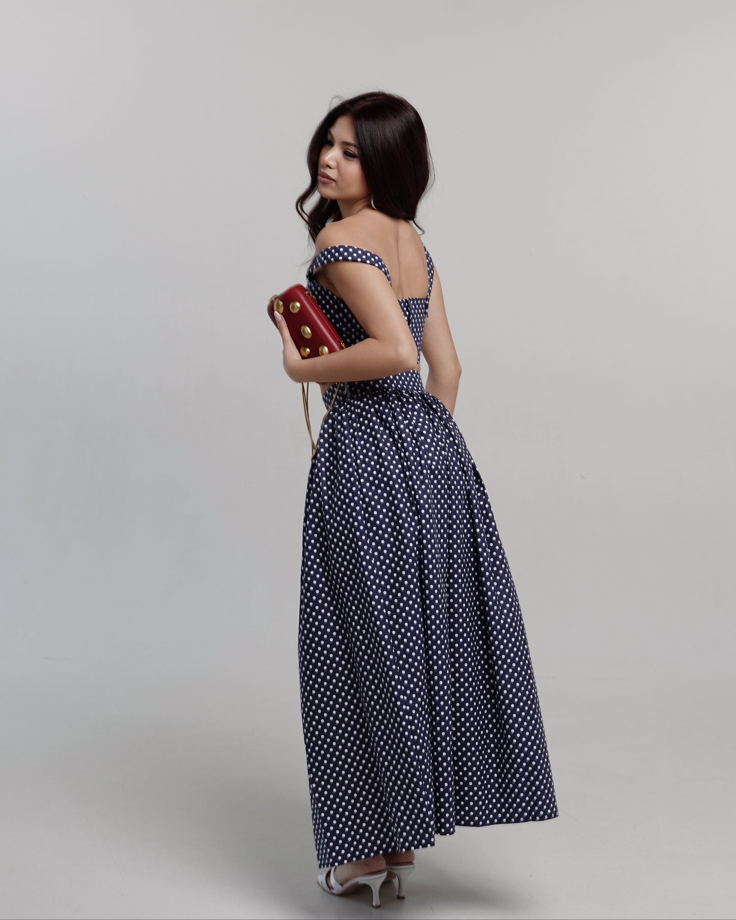 Dolce Polka Dot Maxi Skirt