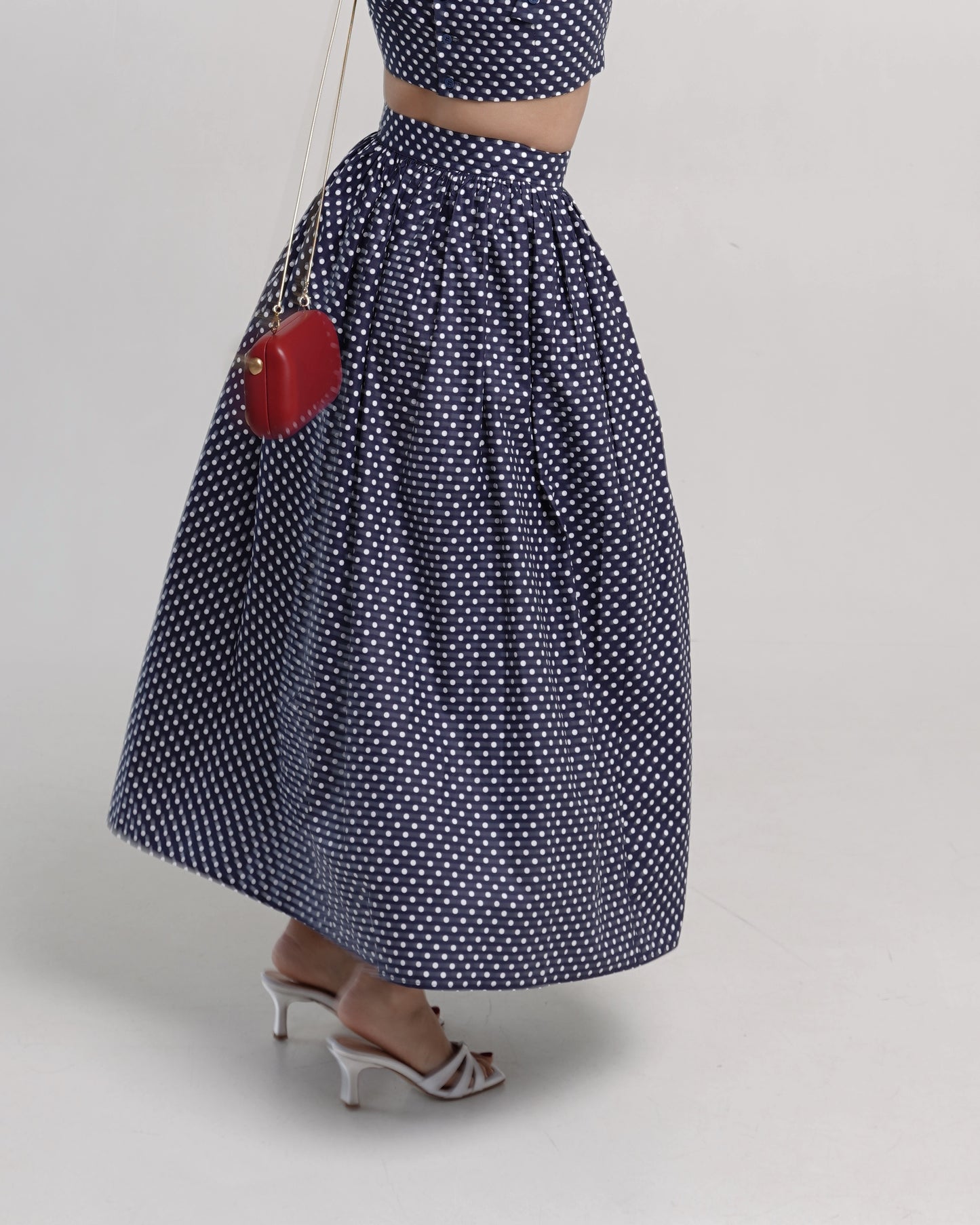 Dolce Polka Dot Maxi Skirt