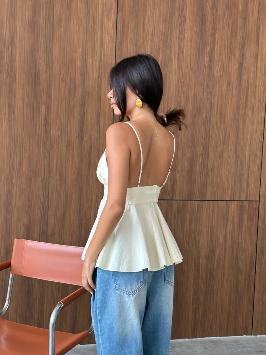 Muse Peplum Camisole Top