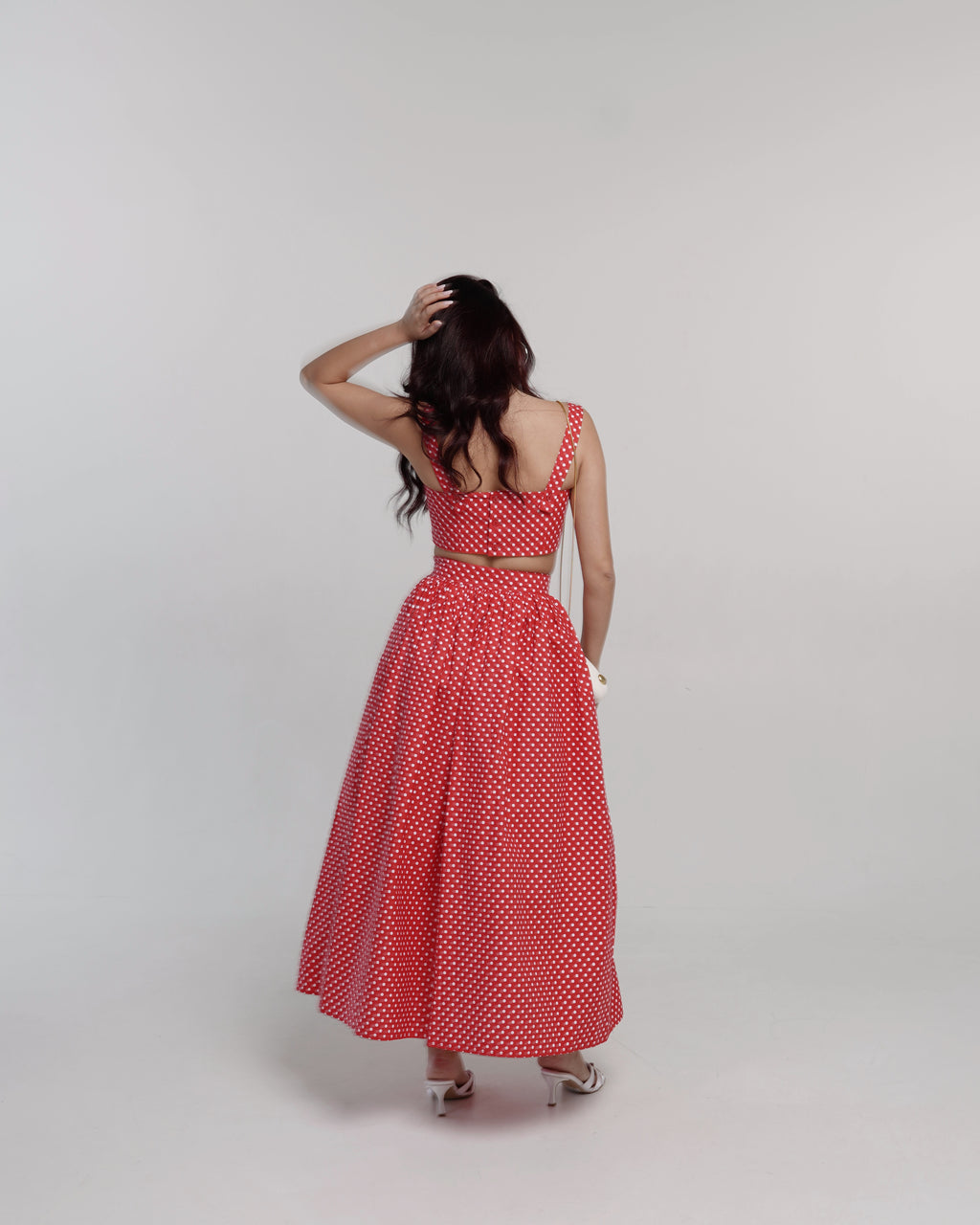 Dolce Polka Dot Maxi Skirt