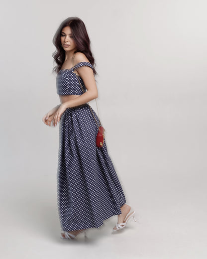 Dolce Polka Dot Maxi Skirt