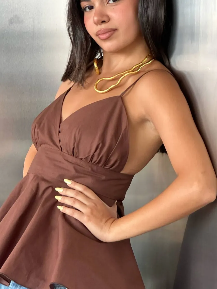 Muse Peplum Camisole Top