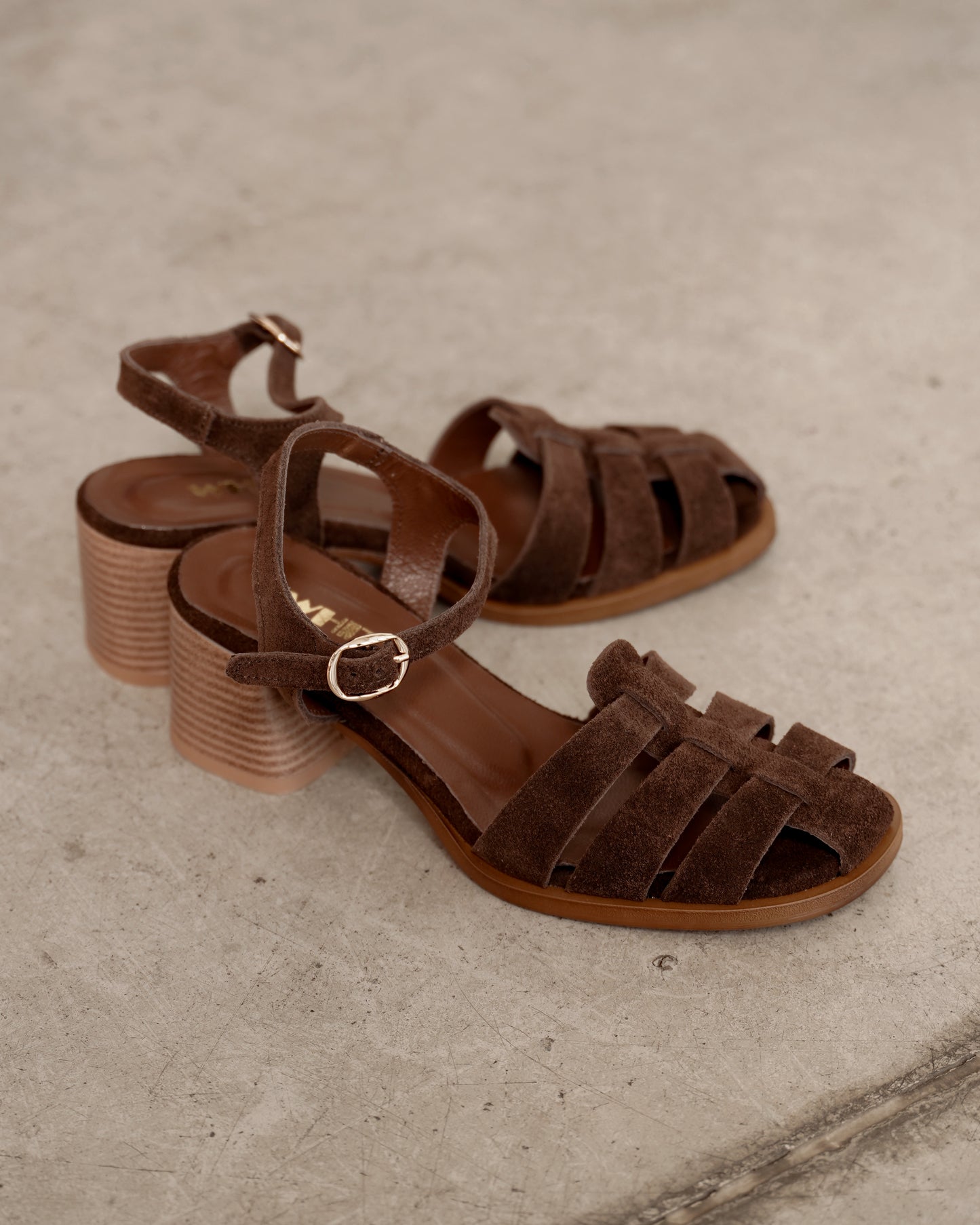 Siena Suede Block Heel Sandals