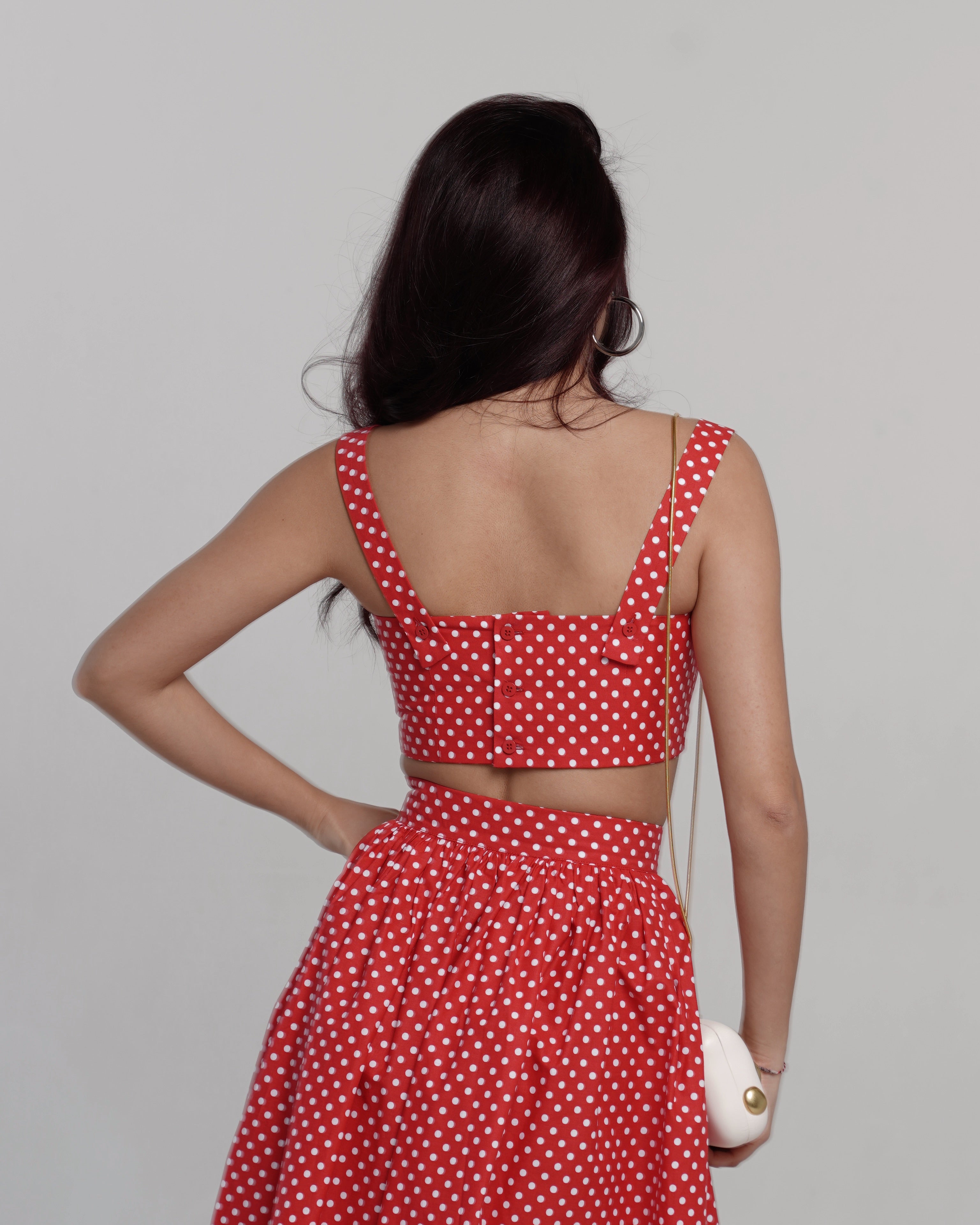 Dolce Polka Dot կրճատված տոպ
