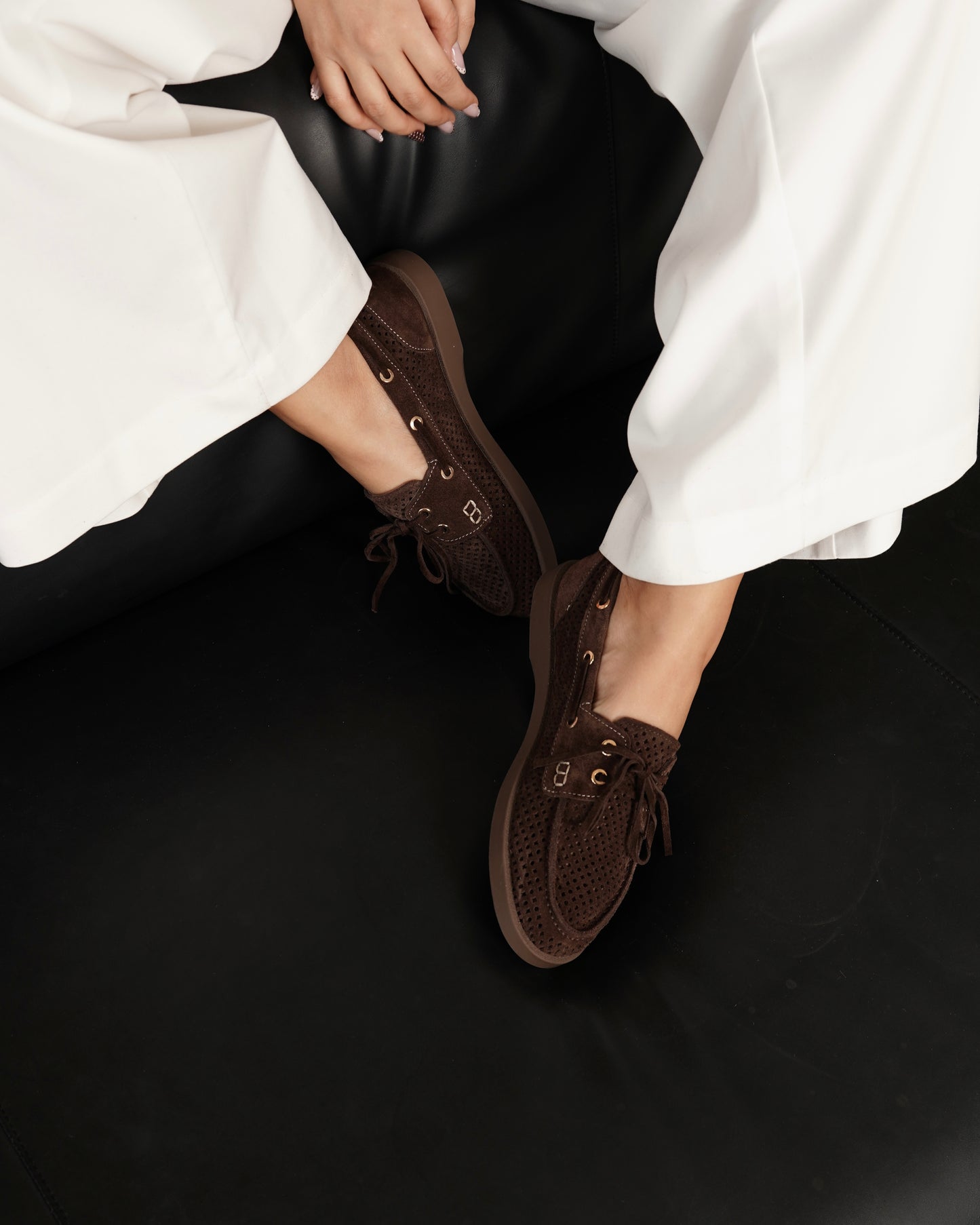 Sahara Breeze Perforated Suede Loafers
