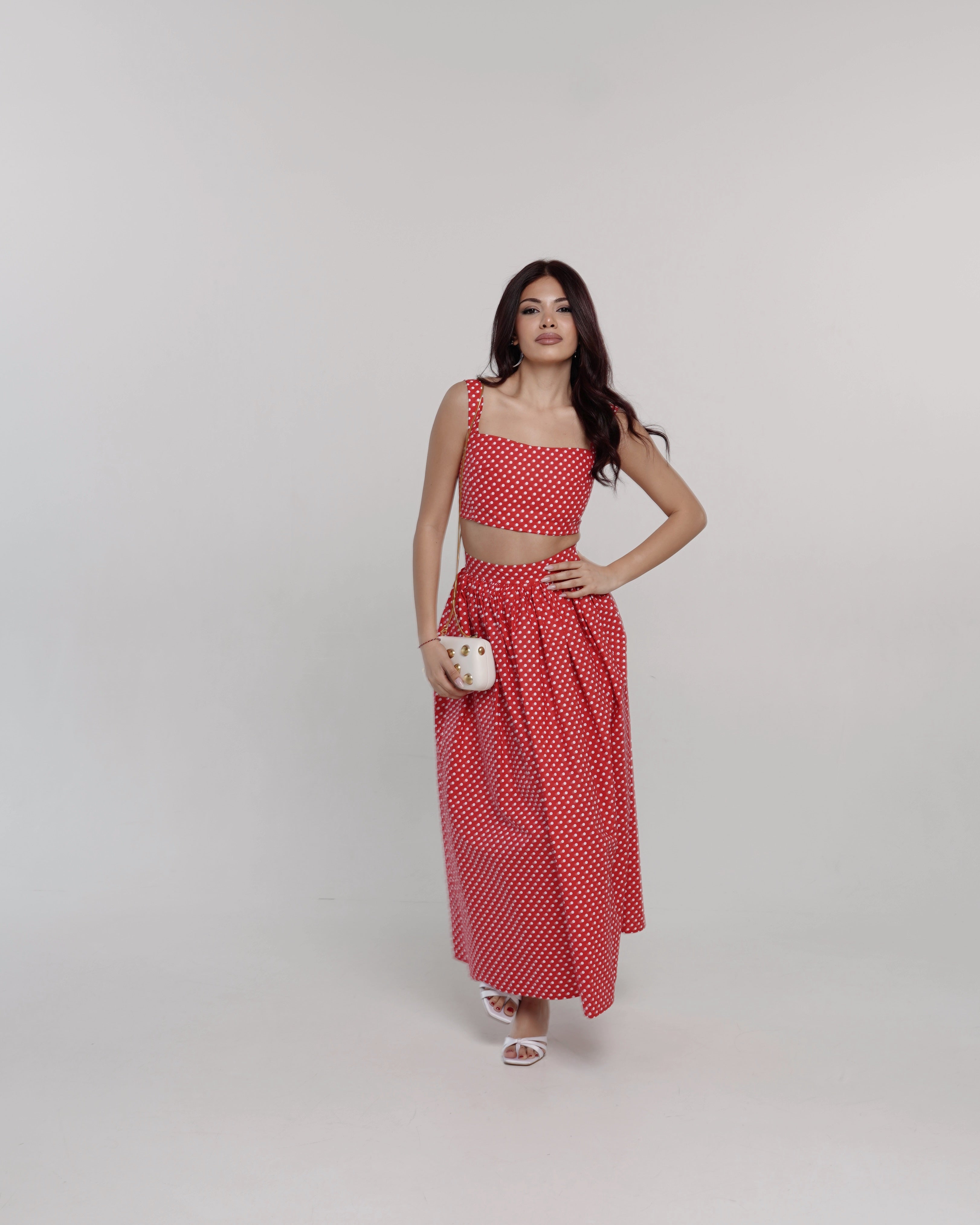 Dolce Polka Dot կրճատված տոպ