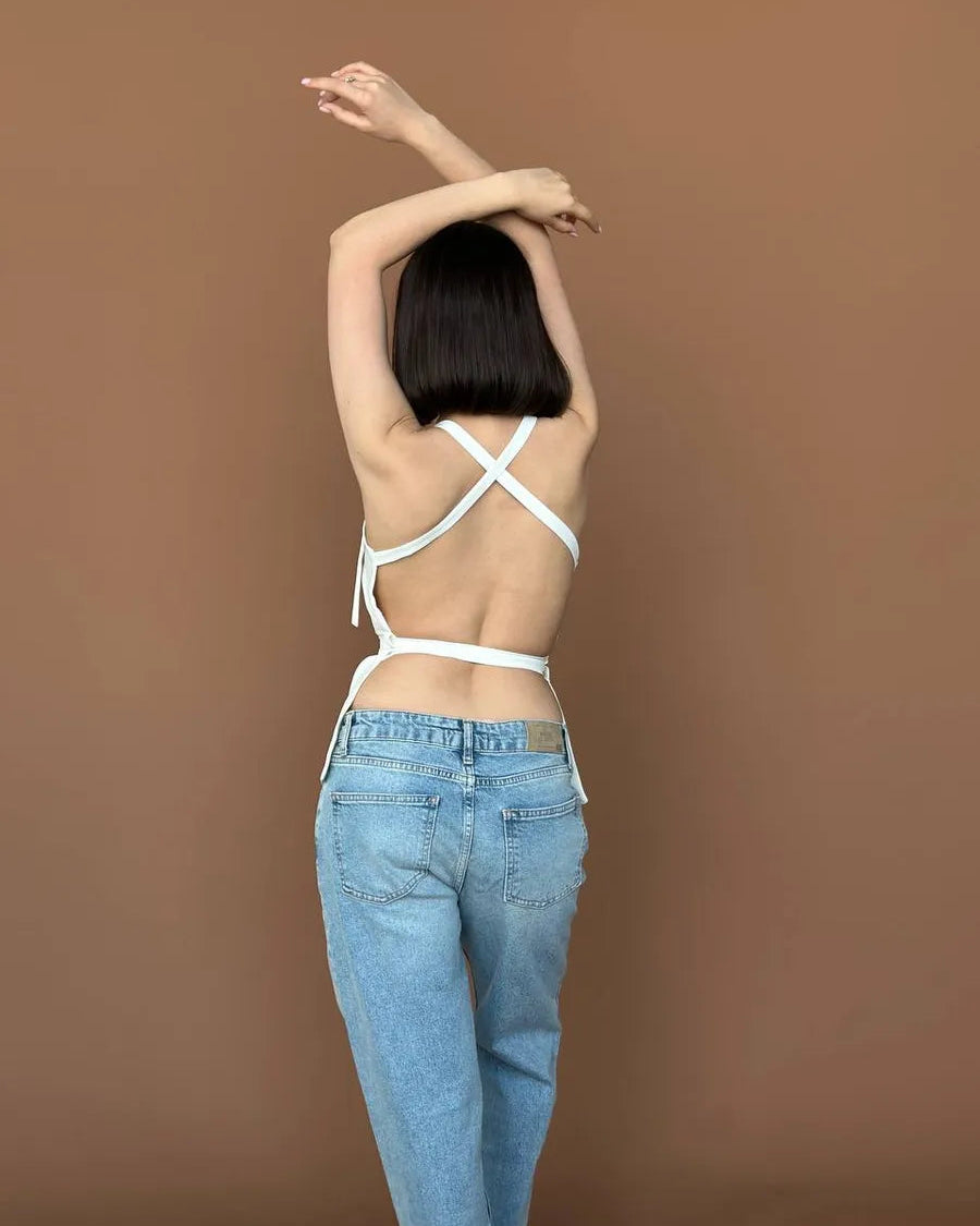 Sculpted Cross-Back Top