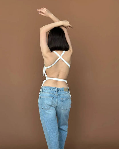 Sculpted Cross-Back Top