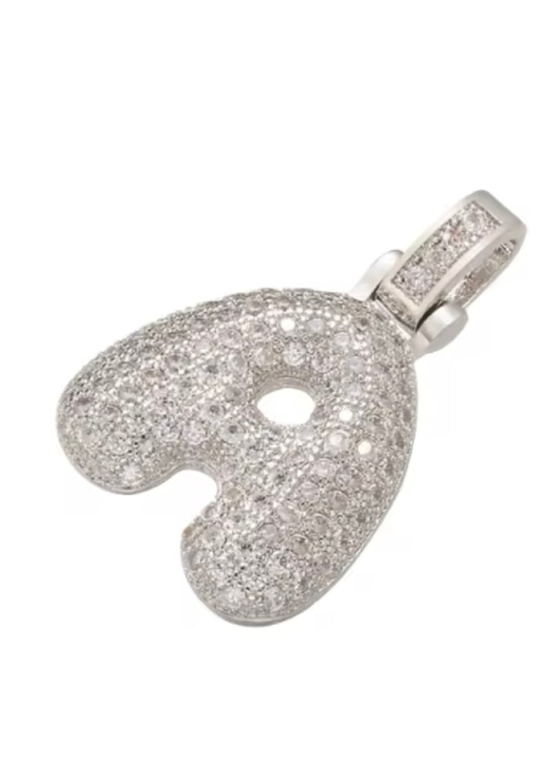 Custom Initial Necklace — Silver Pavé Edition