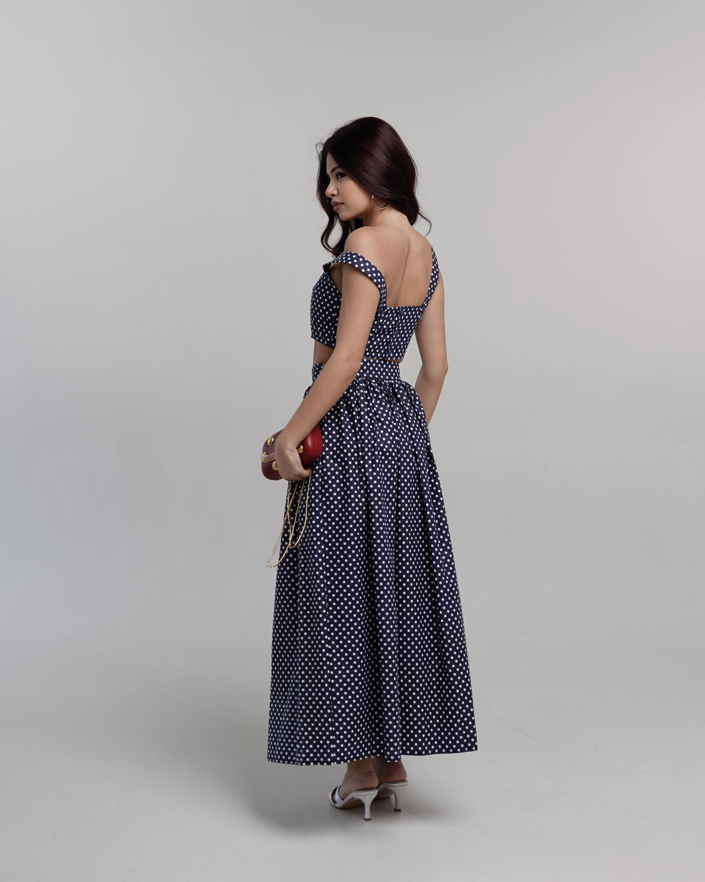 Dolce Polka Dot Maxi Skirt