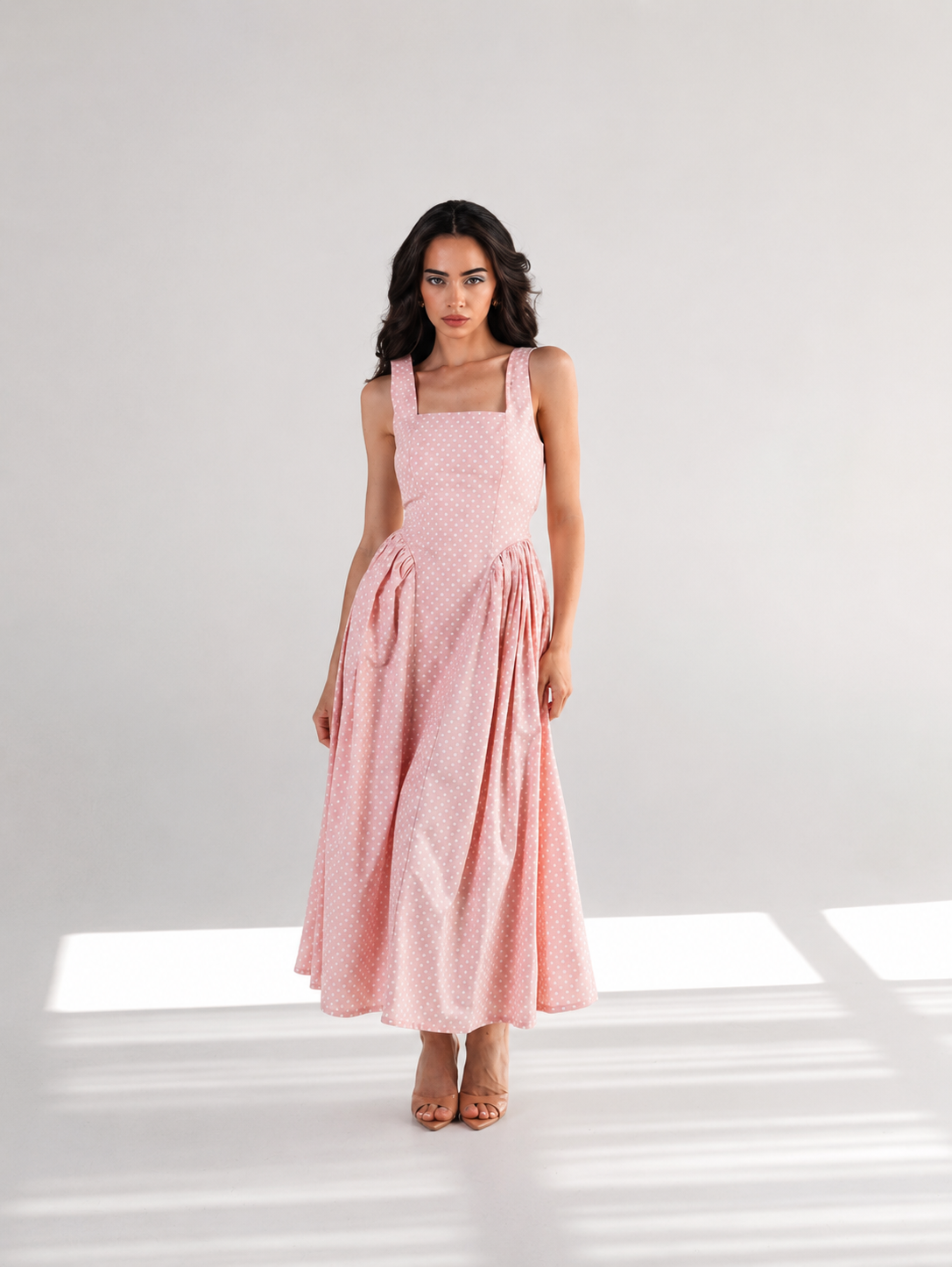 The Grace Polka Dot Midi Dress