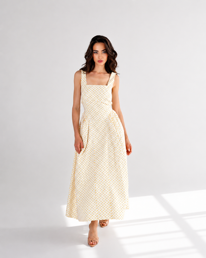 The Grace Polka Dot Midi Dress