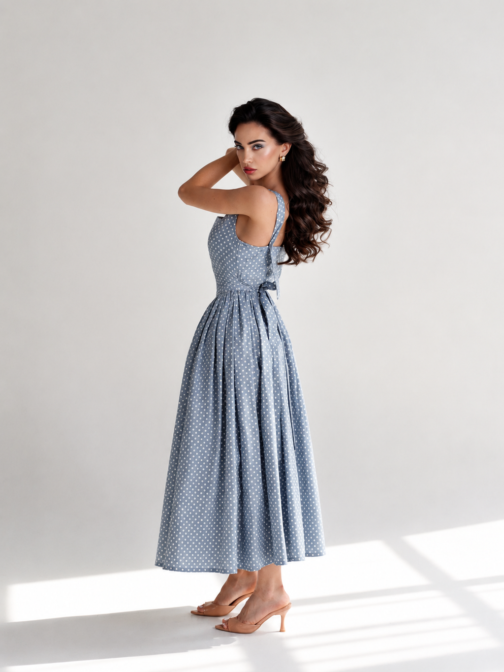 The Grace Polka Dot Midi Dress