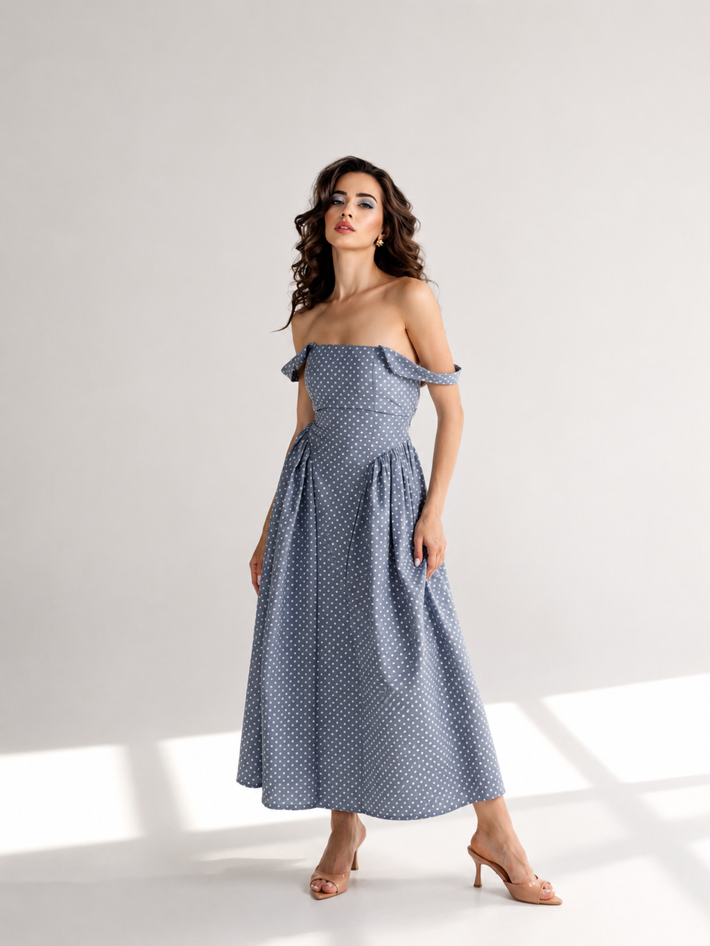 The Grace Polka Dot Midi Dress