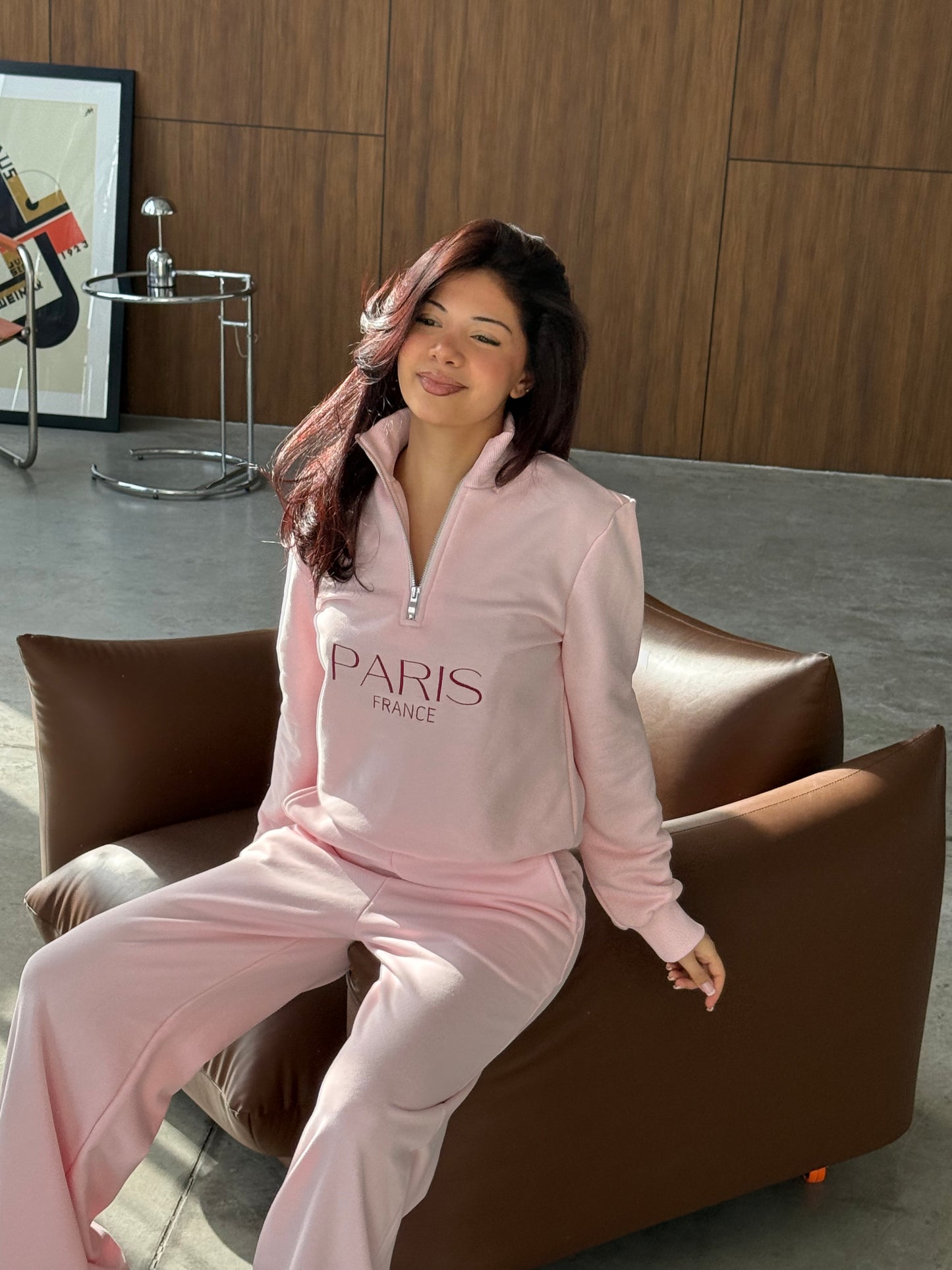 Paris sweatshirt half zip