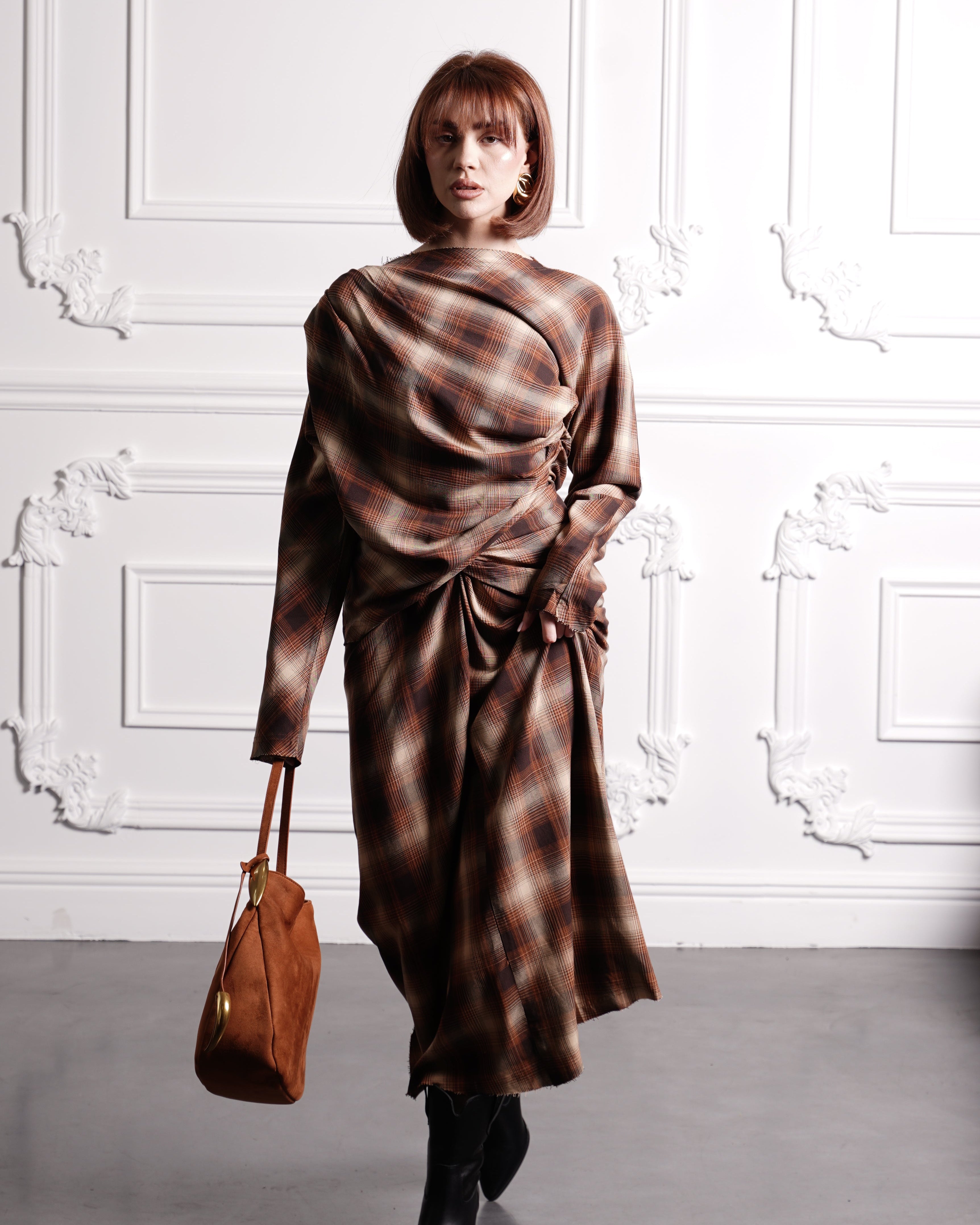 Plaid Maxi Skirt