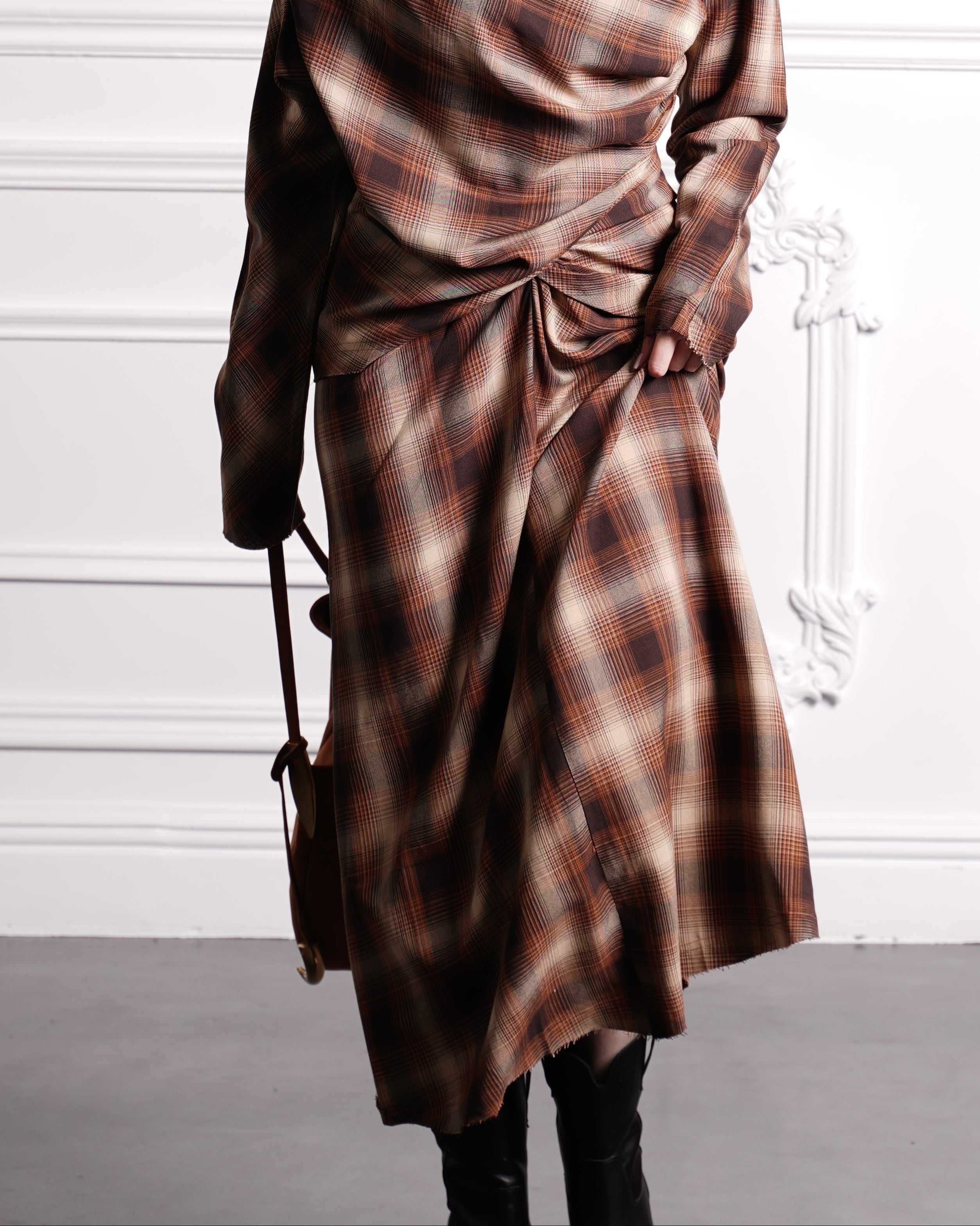 Plaid Maxi Skirt