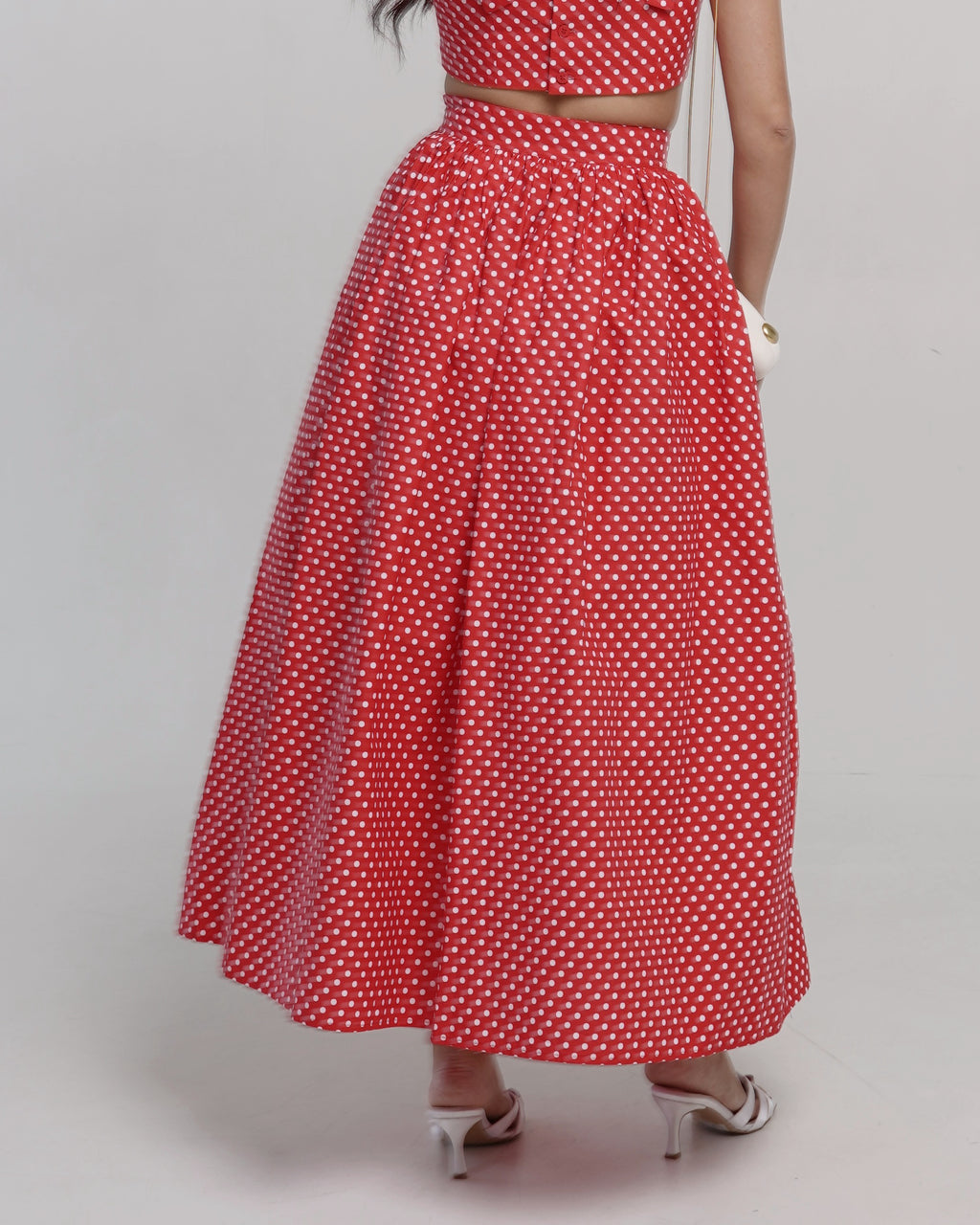 Dolce Polka Dot Maxi Skirt