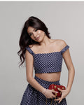 Dolce Polka Dot կրճատված տոպ