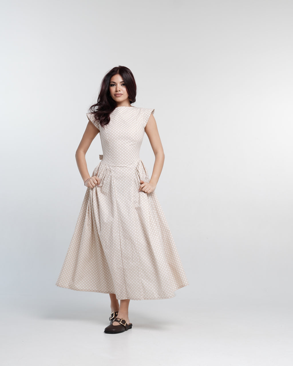 Blush Dottie Midi Dress