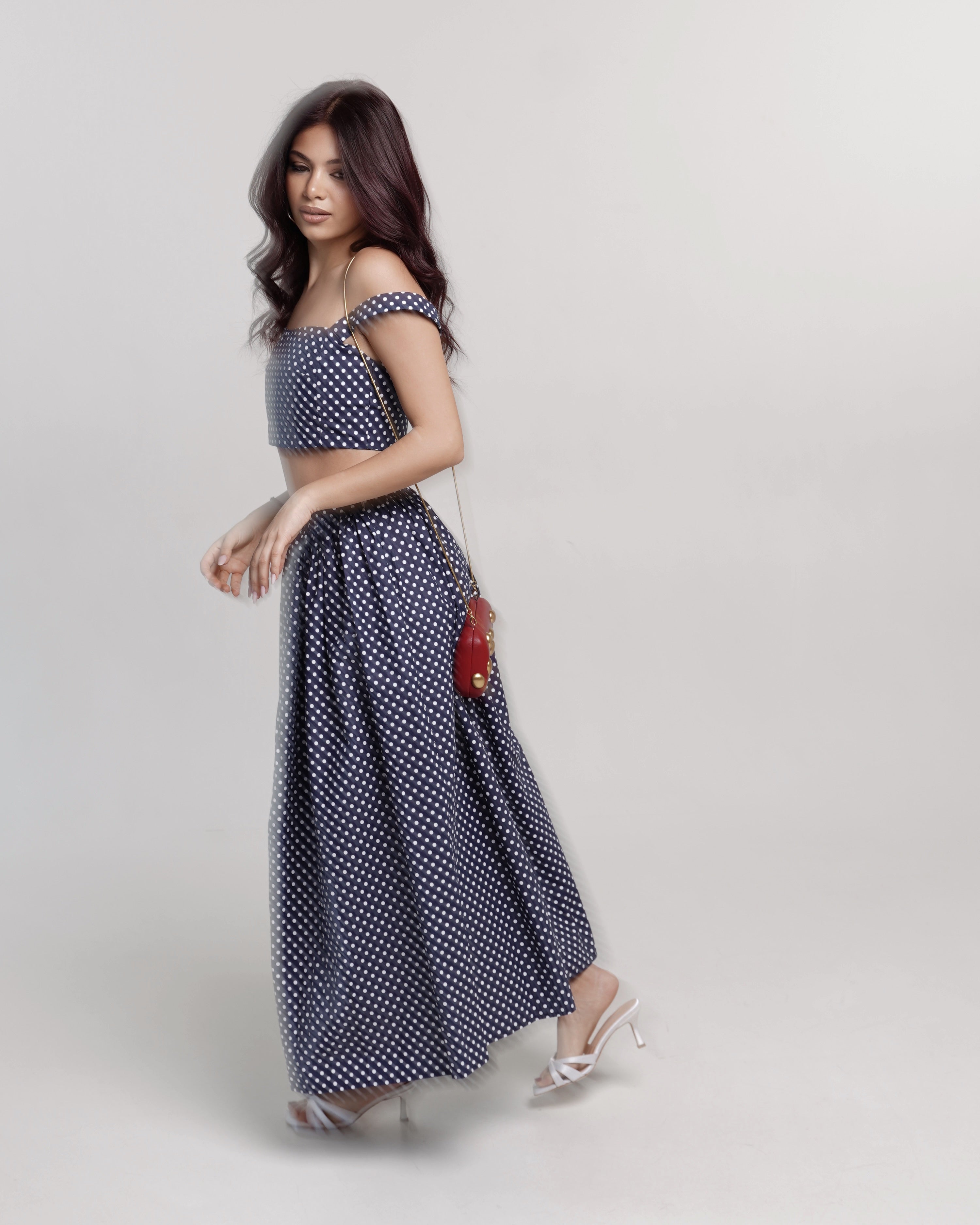 Dolce Polka Dot կրճատված տոպ