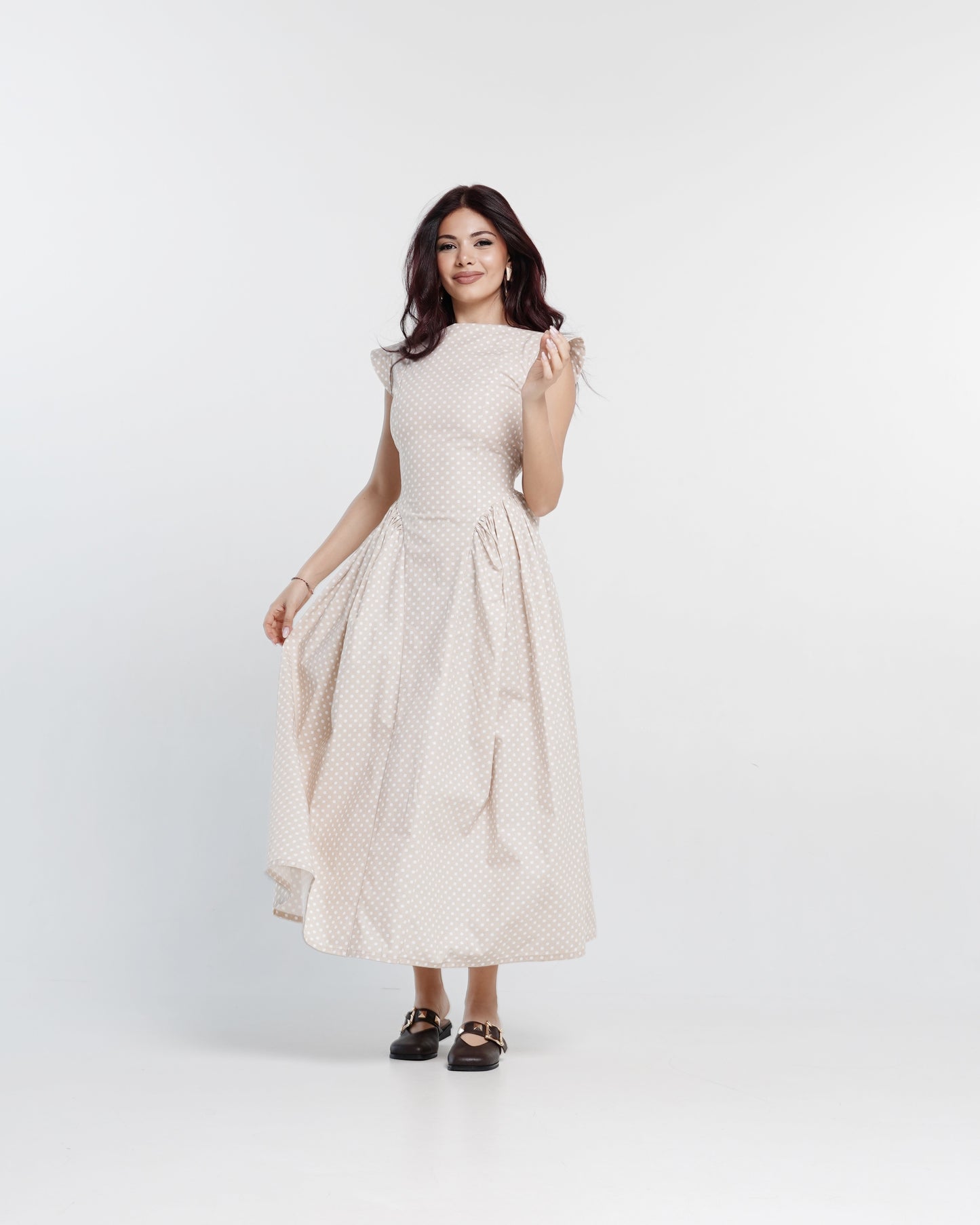 Blush Dottie Midi Dress