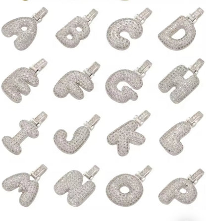 Custom Initial Necklace — Silver Pavé Edition
