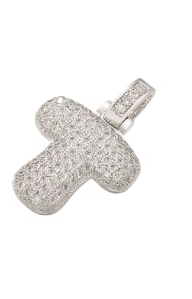 Custom Initial Necklace — Silver Pavé Edition