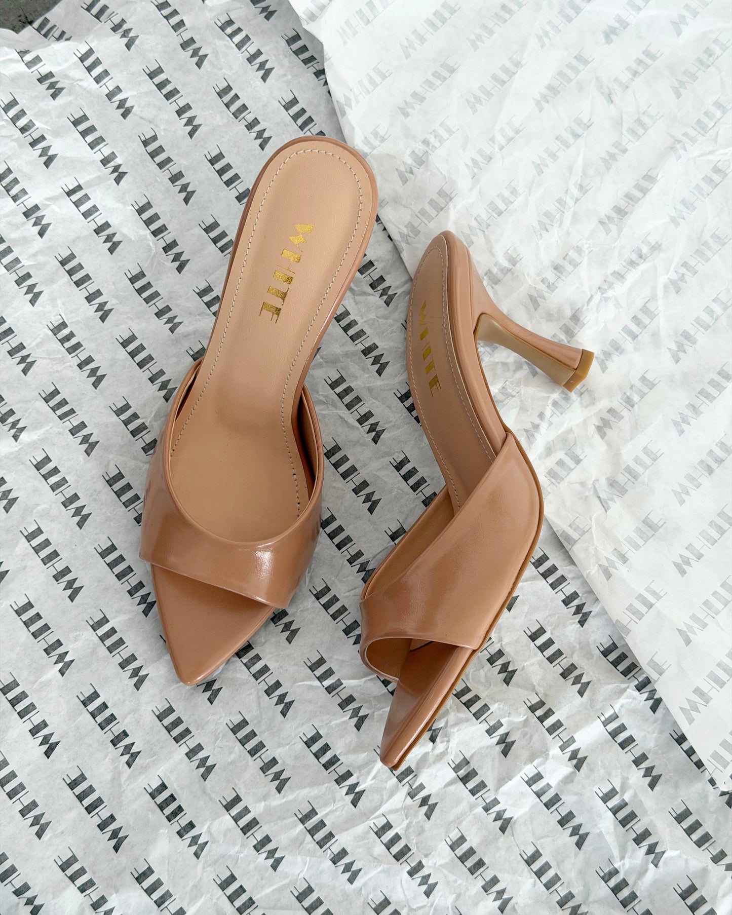 Patent Leather Mule Heels