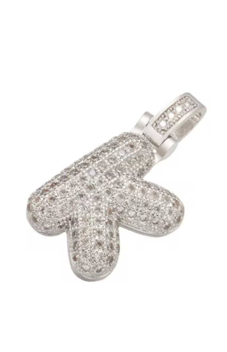 Custom Initial Necklace — Silver Pavé Edition