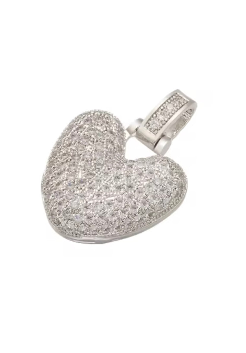 Custom Initial Necklace — Silver Pavé Edition