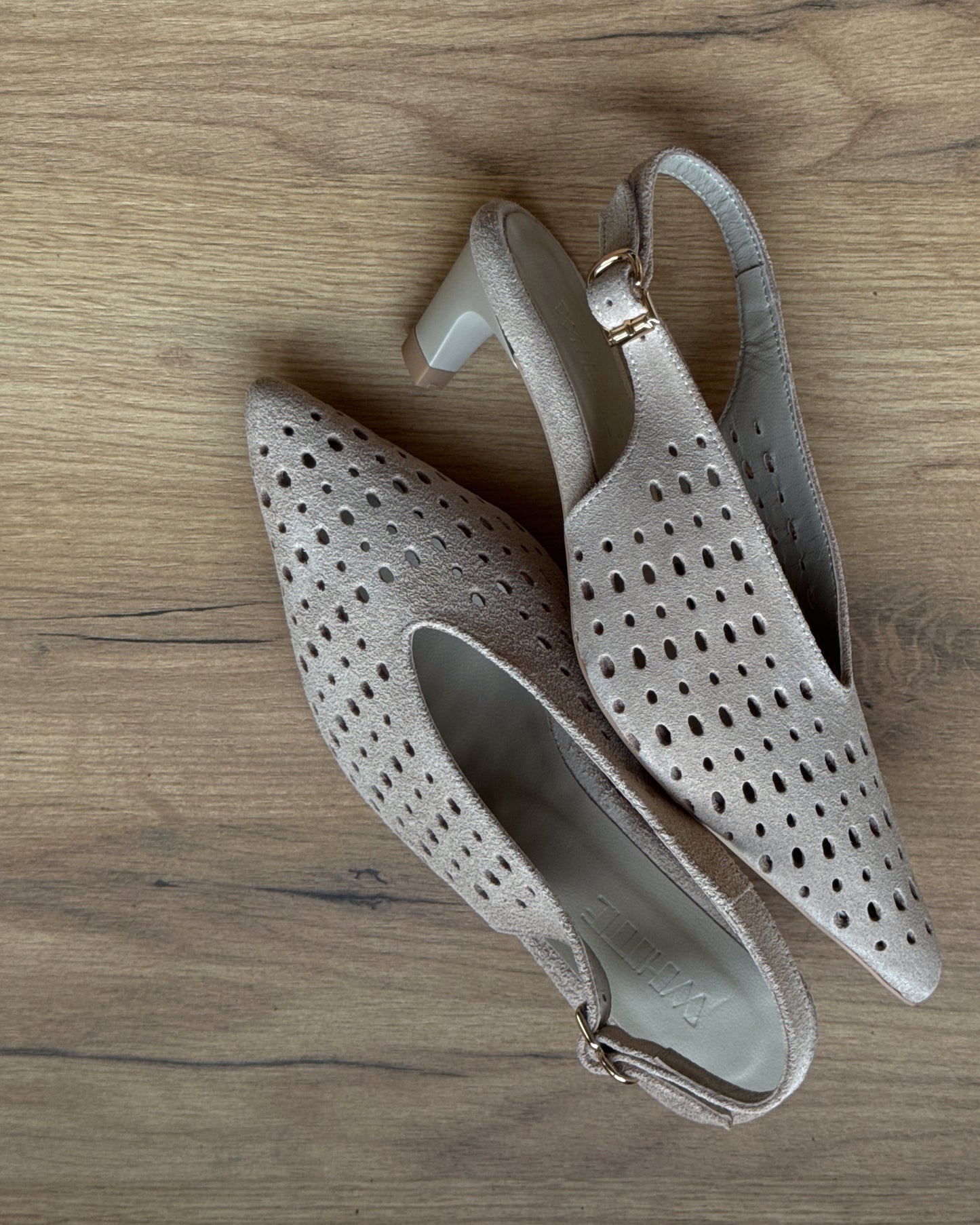 Suede Pointed Slingback Pumps