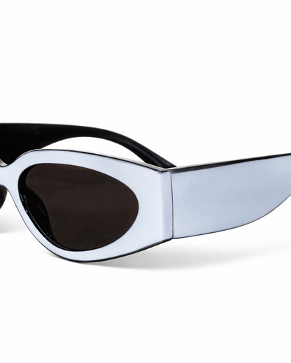 White Cat-Eye Sunglasses