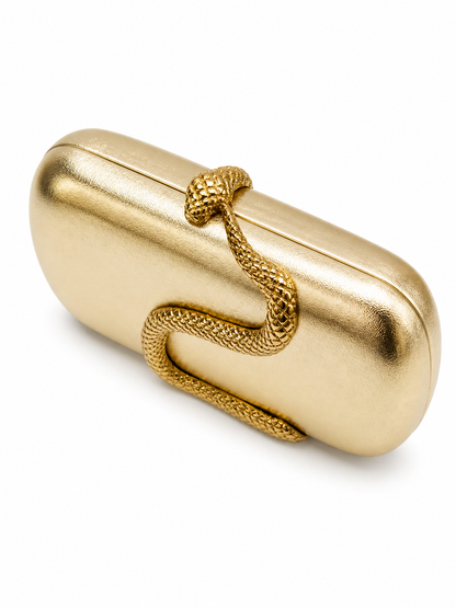 Serpentine Gold Clasp  Clutch
