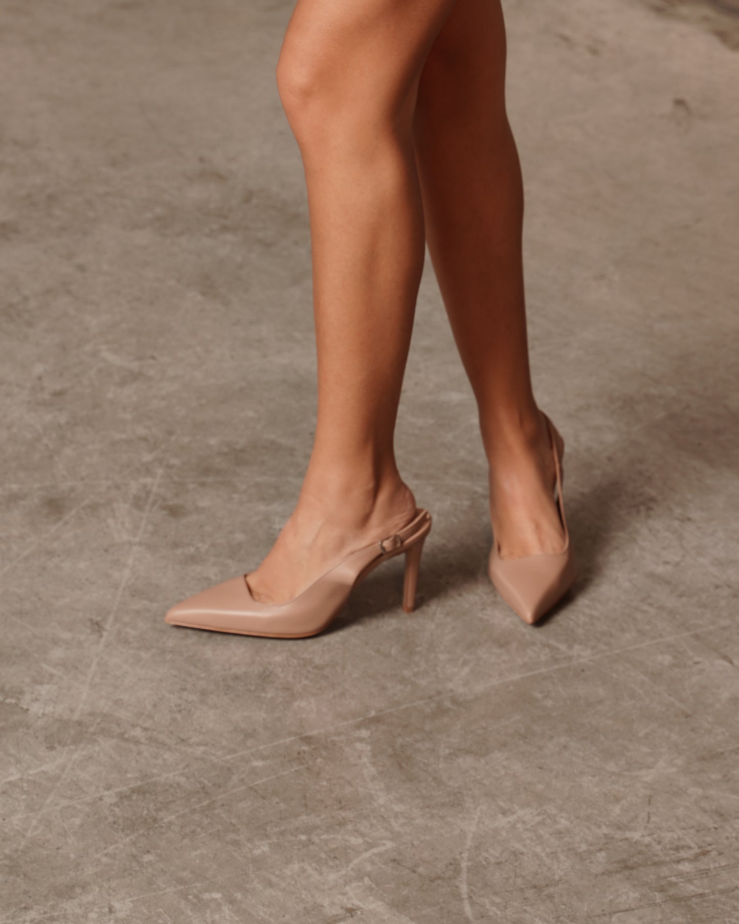 Scarlet Power Slingback Heels